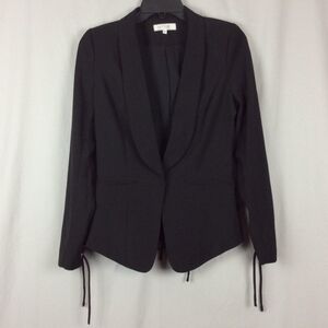 WYLDR Lace Up Blazer Black XS Neutral Office Siren Minimalist Dark Academia